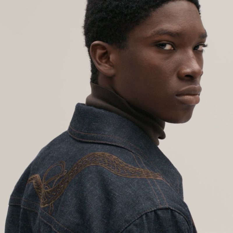 Straight cut denim jacket - Blue - 58 | Hermès USA