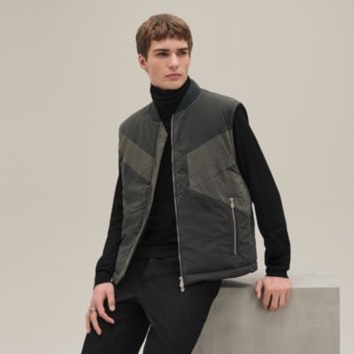 HERMES TOPCOAT giftset Zipped straight cut jacket - Grey - 60