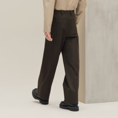 HERMES カシミヤシルクスラックスパンツ HERMES カシミヤシルク