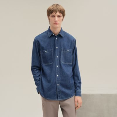 HERMES デニムシャツユニセックスメンズ