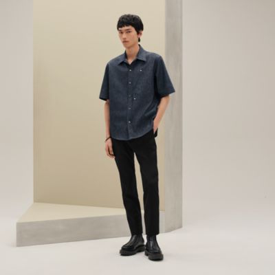 Straight cut shirt with Louis collar | Hermès USA
