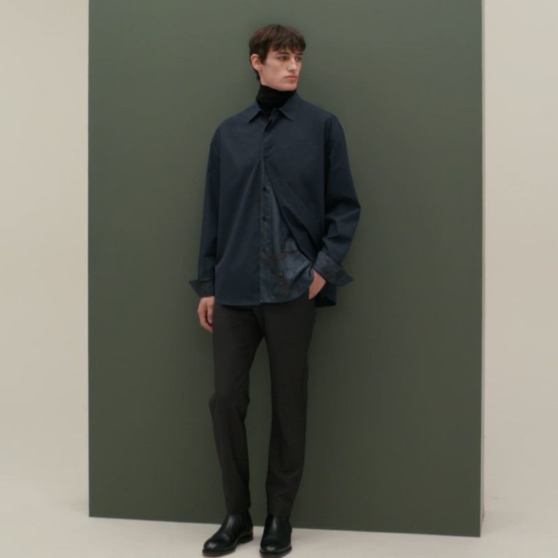 ＊オシャレ＊【HERMES】Horsebit and Curb Chains シャツ asymmetric-shirt--5E0616DECE-