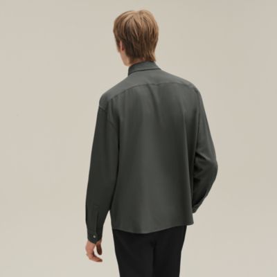 Chemise Homme HERMÈS Laine Boutonnée - Taille 43/17 Manches Longues - Occasion Très Bon état
