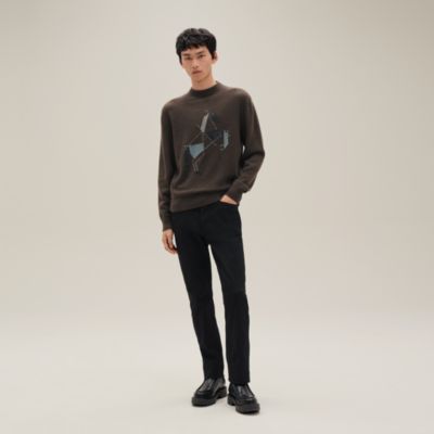 HERMES 23AW羊革仕様　グレー　スウェットXL HERMES 23AW羊革仕様 グレー スウェットXL