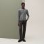 Jaqueta com zíper "Rayures & twist", gris moyen