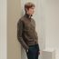 Blouson zippé «&nbsp;devant cuir&nbsp;», taupe