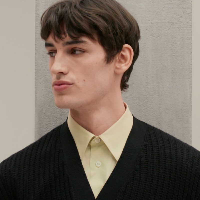 希少 HERMES silk100% cardigan by margiela HERMÈS by Martin Margiela Spring Summer 1999, vareuse silk