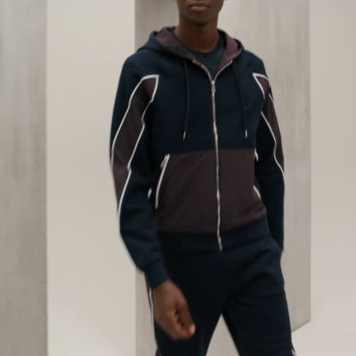 【カッコイイ】HERMES \"llerie au Carre\" hooded sweater sport-capsule-zipped-hooded-