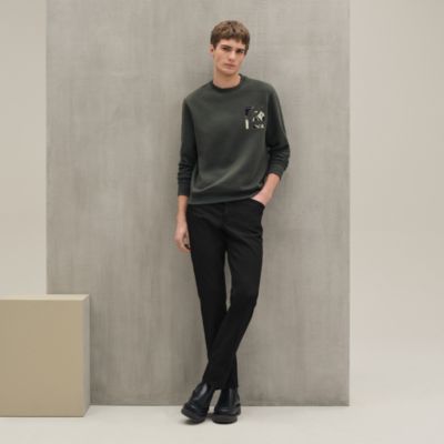 エルメス　セーター　黒　メンズ　XL HERMES エルメス メンズ ニット・セーター サイズ：L（ニット/セーター