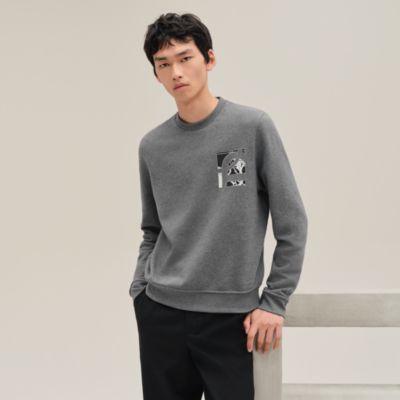 HERMES エルメス リブ編みジップセーター インナーベスト付き メンズ