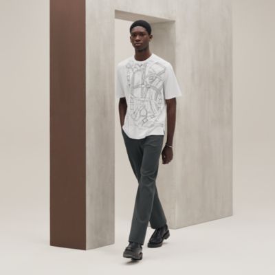 美品/XL HERMES 半袖ポロシャツ 刺繍ロゴ　ヴィンテージ　ライトブラウン 美品/XL HERMES 半袖ポロシャツ 刺繍ロゴ ヴィンテージ ライト