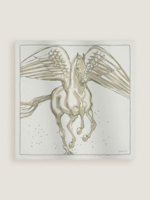 Libre Comme Pegase Exceptional embroidered scarf 90