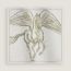 Libre Comme Pegase embroidered scarf 90, blanc/gris argent