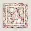 Ex-Libris Marble Silk embroidered scarf 90, multicolore/ivoire
