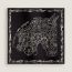 Complication Equestre embroidered scarf 90, noir/blanc