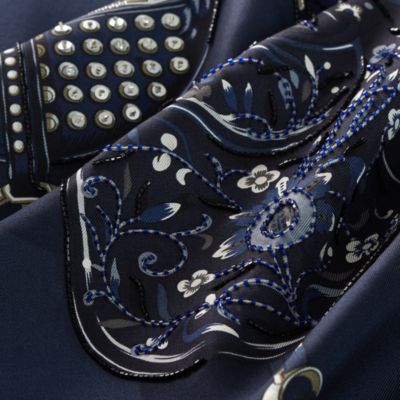 Tous en Selle embroidered scarf 90