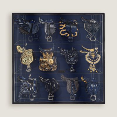 Tous en Selle embroidered scarf 90