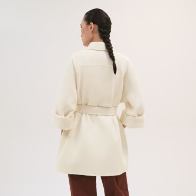 Jacket with leather detail