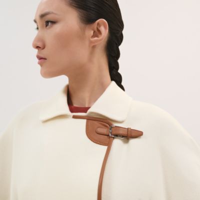 Jacket with leather detail