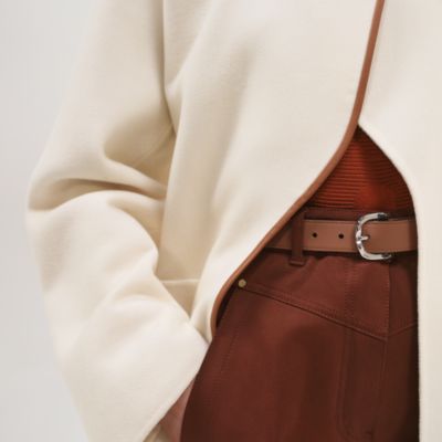 Jacket with leather detail