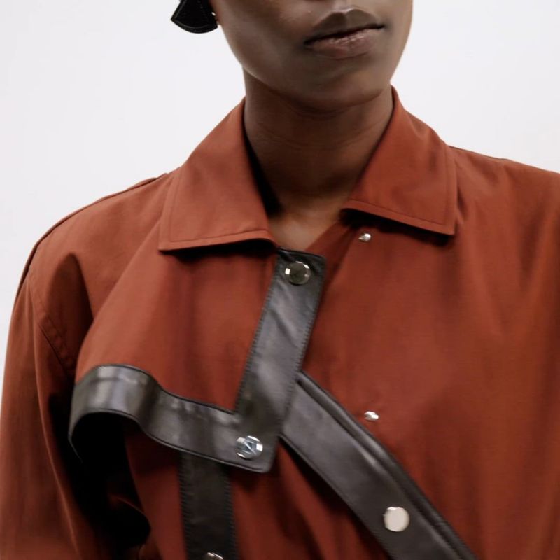 アシンメトリーコート レザー | Hermès - エルメス-公式サイト