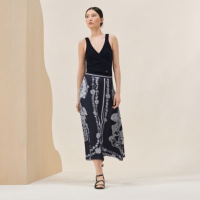 "Brides de Gala en Fleurs Esquisse" flared skirt