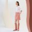 Miniskirt with equestrian details, rose bubinga, no stock