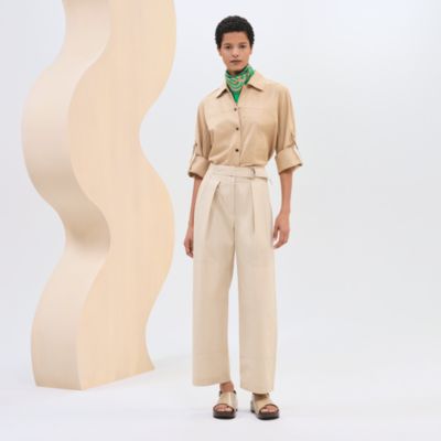 High-waisted chino pants