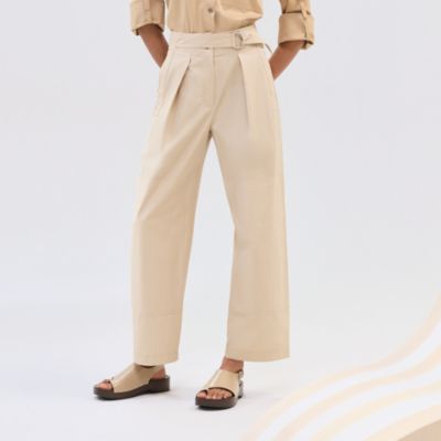 High-waisted chino pants