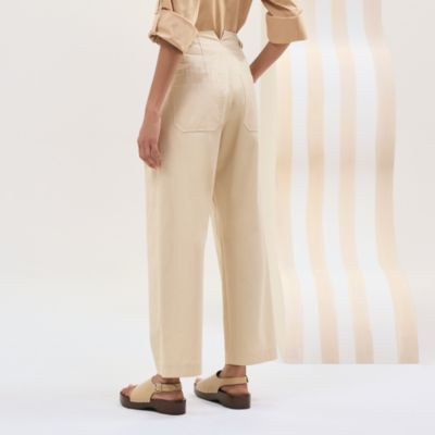 High-waisted chino pants