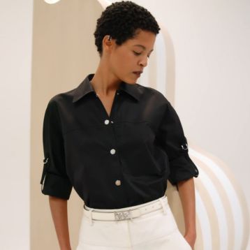 エルメス HERMES 22AW クルーネックプリントTシャツ 2H4618DB ブラック サイズ：42 5E0635DV02_video_2-AVS?&fit=