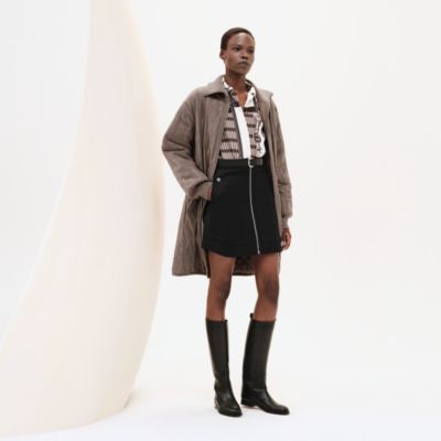 HERMES - 極美品 エルメス HERMES コート フード カシミヤ100