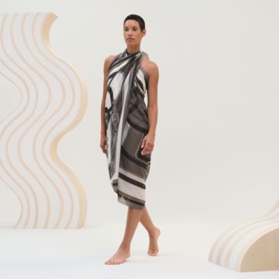 美品HERMES エルメス 水着 金具 38 M 総柄 麦柄すすき 楽天市場