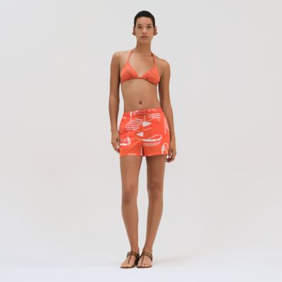 オシャレ♪【HERMES】Guepards et Palmettesビーチショーツ HERMES】「Guepards et Palmettes」ビーチショーツ (HERMES/水着