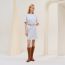 "Clou Medor Interlock" maxi dress, blanc sel, no stock