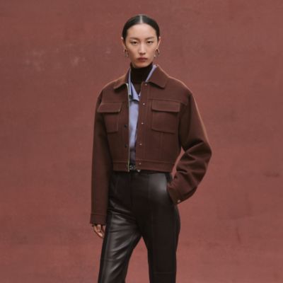 ジャケット・アウター HERMES 2021SS WITH LEATHER H POCKETS