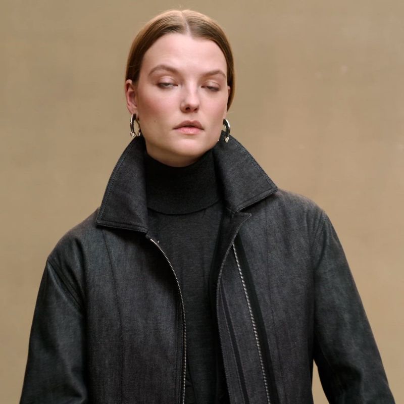 Modular car coat - Grey | Hermès USA