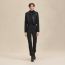 Embroidered Spencer jacket, noir