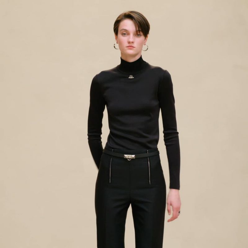 HERMESエルメスパンツ　ニット ハイウエスト HERMESエルメスパンツニット ハイウエスト