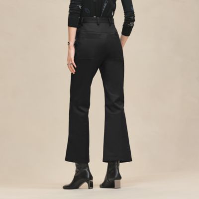 overdue flair ♥ JACQUARD SEMI BOOTCUT PANTS /追跡付 JACQUARD BOOTCUT PANTS_NAVY - overdue flair