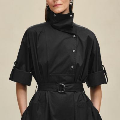 セール❣️HERMESエルメス ドレス 刺繍入りポケットワンピース38 黒