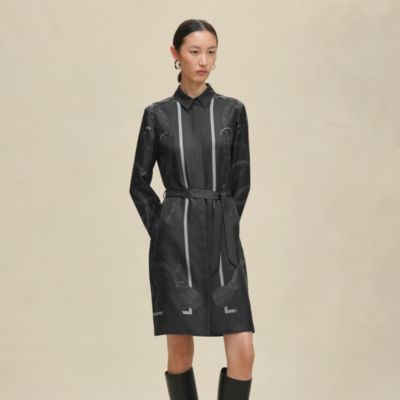 HERMESエルメス　コートドレス HERMESエルメス コートドレス トレンチコート - グレー | Hermès