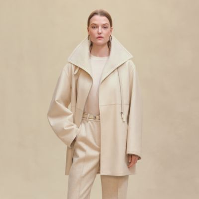 ★HERMES★美品★ウールツイル★1枚仕立★スプリング★ロングコート ☆HERMES☆美品☆ウールツイル☆1枚仕立☆スプリング☆ロングコート