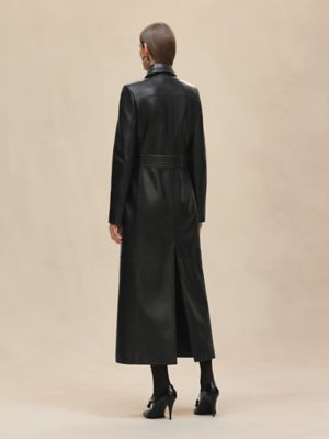 퍼포레이티드 디테일 롱 코트, 보기: 이미지: 제품 착용 이미지, worn, 2개 중 7번째 보기