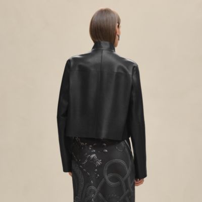 エルメス レザーブルゾン シティ 36 ブルゾン 《シティ》 - ブラック