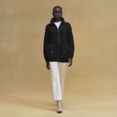 HERMES エルメス 濃紺 デニムジャケット レディース ショート丈36S美