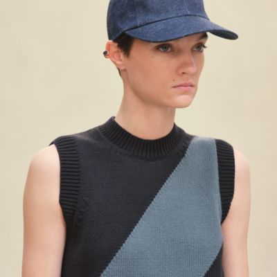 美品　HERMES ブラックシャツ フロントジッパー付き マキシtシャツ-《パルフロワ・