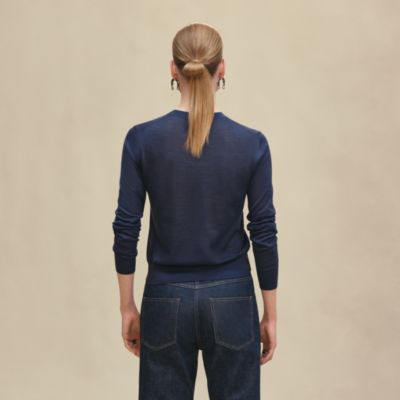 元HERMESニットデザイナーchaunceyカーディガン 手洗い可】リボン