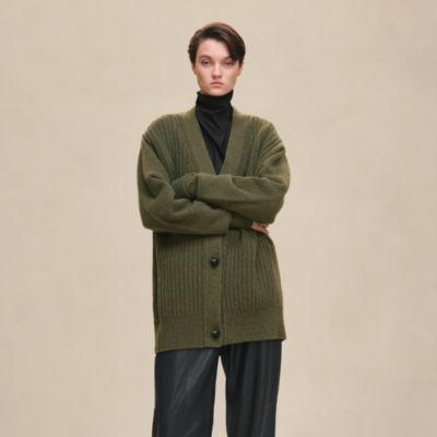 トップス HERMES Cotton Silk Cable Knit Coloriages de Jour