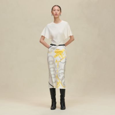 フリュイドバイアススカート 《パルフロワ・リミックス》プリント